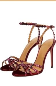 Women's Rhinestone Strappy Open Toe Stiletto Heels Sparkling Rhinestones Sexy and Elegant Perfect for Special Occasions